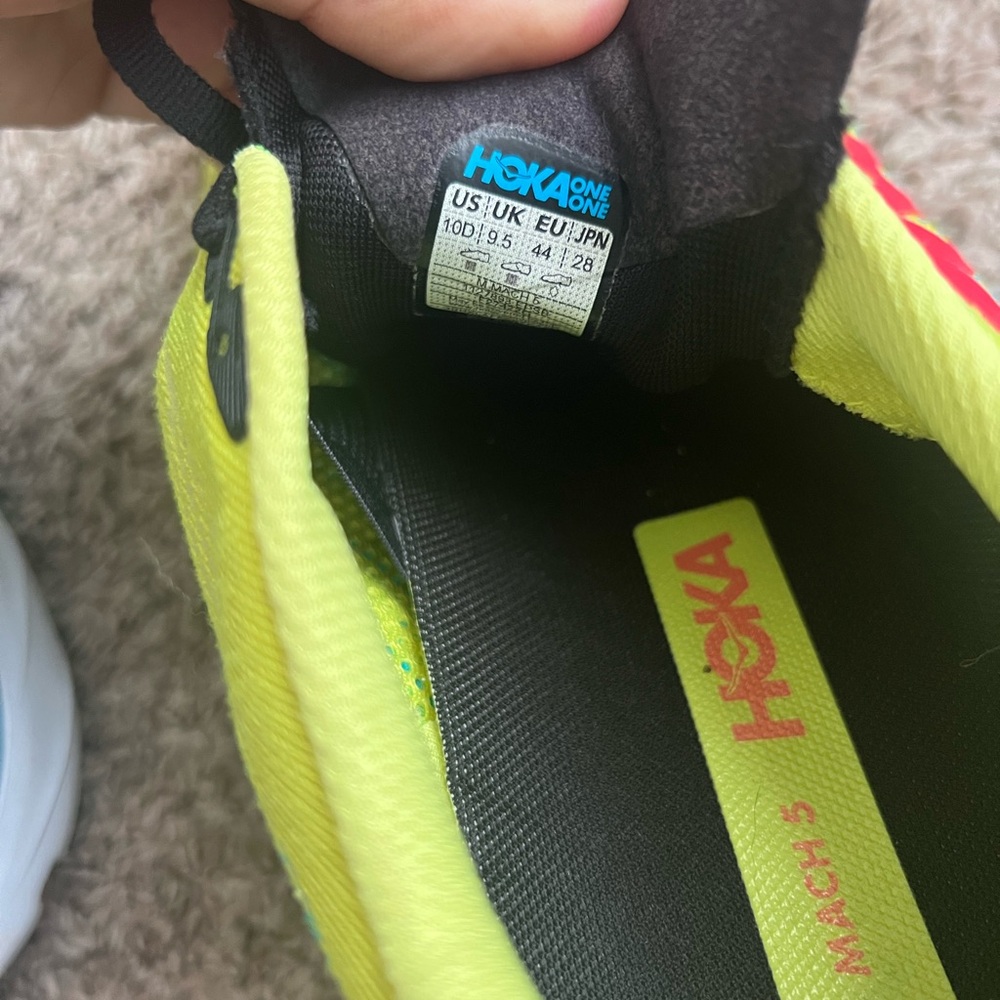 Hoka Neon Yellow Mach 5 Athletic Shoes